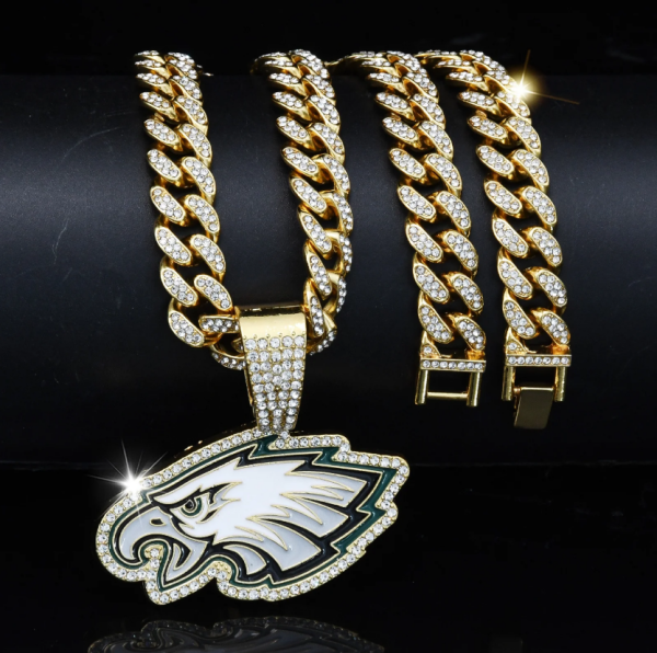 NFL Philadelphia Eagles Football Fans Commemorative Hip Hop Cuban Chain